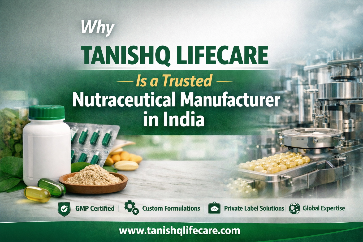 Why TANISHQ LIFECARE Is a Trusted Nutraceutical Manufacturer in India
